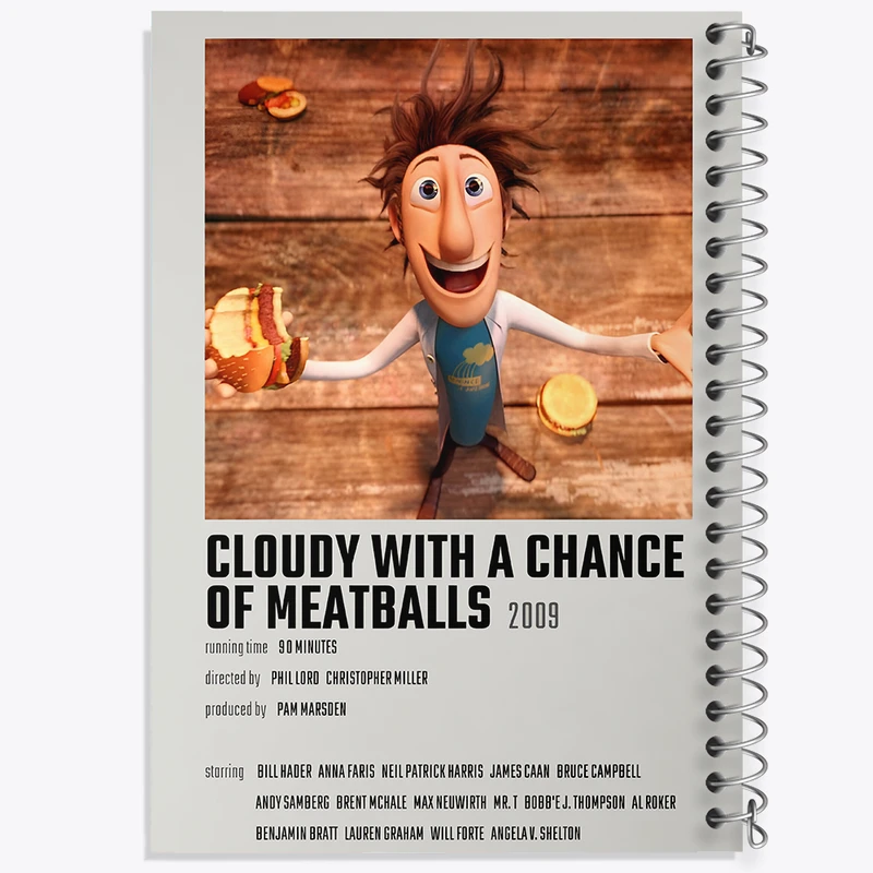 دفتر مشق 50 برگ خندالو طرح ابری با احتمال بارش کوفته ‌قلقلی کد F13105