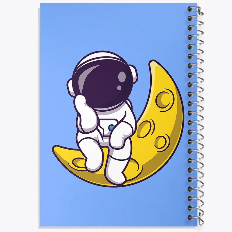 دفتر طراحی 50 برگ خندالو طرح فضانورد کد 25070