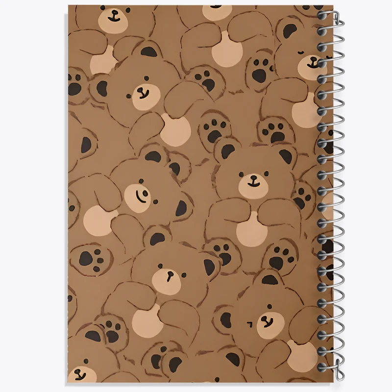 دفتر نقاشی 50 برگ خندالو طرح پترن خرسی کد N7082