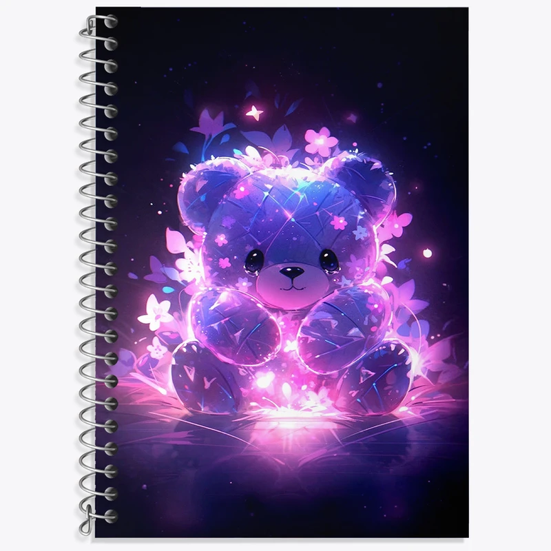 دفتر زبان دوخط 50 برگ خندالو طرح خرس کیوت کد F3000