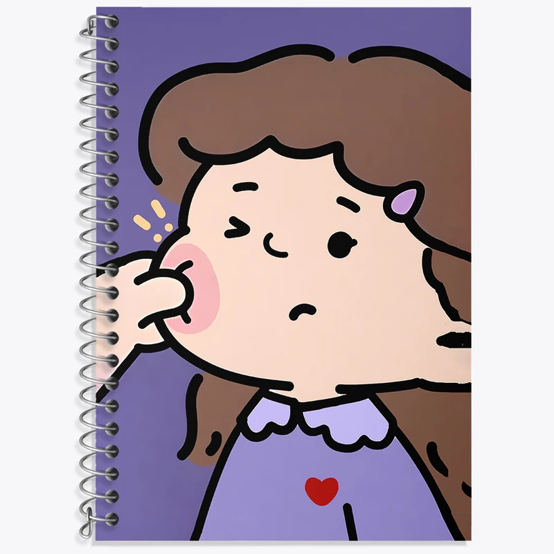 دفتر زبان دوخط 50 برگ خندالو طرح دخترانه کد N7125