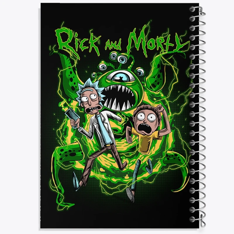 دفتر طراحی 50 برگ خندالو طرح ریک و مورتی (Rick and Morty) کد F308