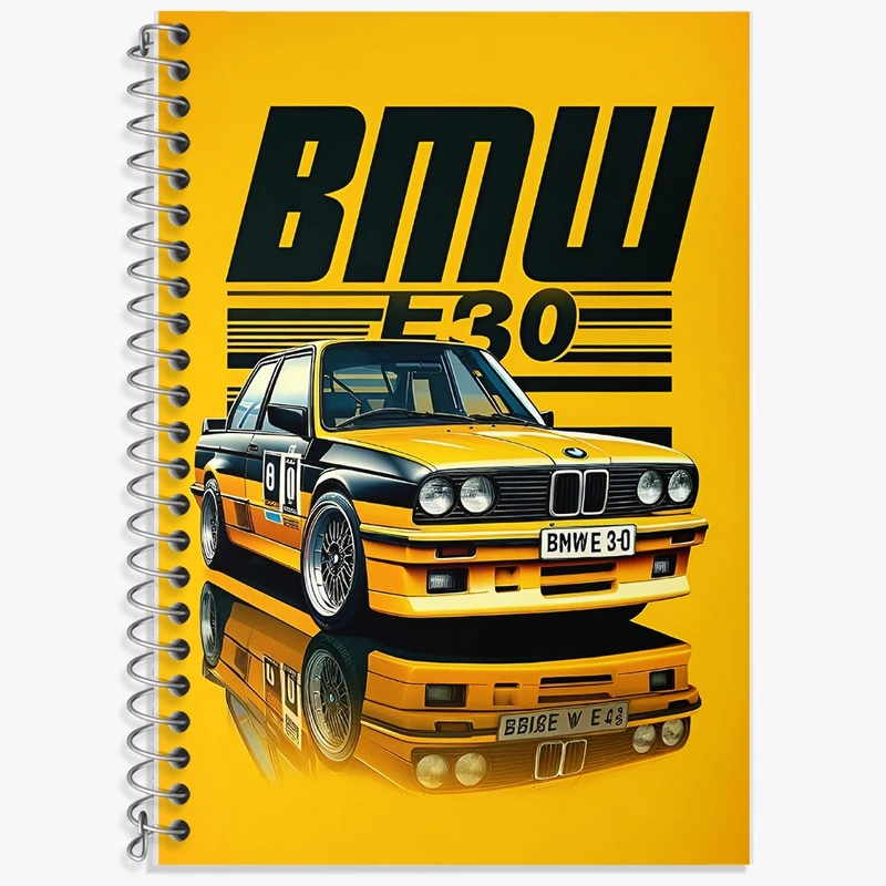 دفتر زبان 50 برگ خندالو مدل سه خط طرح بی ام دبلیو (BMW) کد F10378