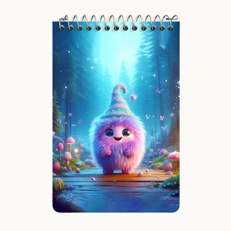 دفتر یادداشت 50 برگ خندالو طرح هیولای کیوت کد F6277