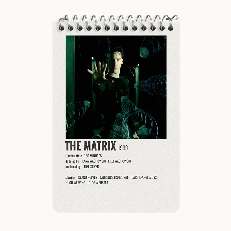 دفتر یادداشت 50 برگ خندالو طرح ماتریکس (The Matrix) کد F13282