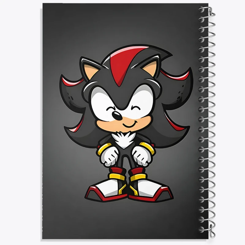 دفتر طراحی 50 برگ خندالو طرح سایه جوجه تیغی سونیک کد F9422