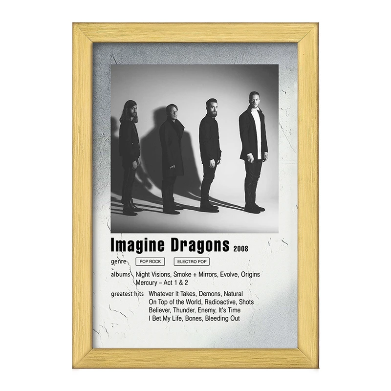 تابلو خندالو طرح ایمجین درگنز (Imagine Dragons)   کد F11237