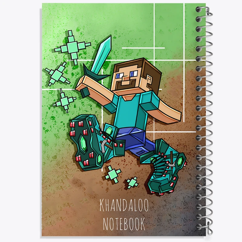 دفتر نقاشی 50 برگ خندالو طرح بازی ماینکرافت (Minecraft) کد N8726