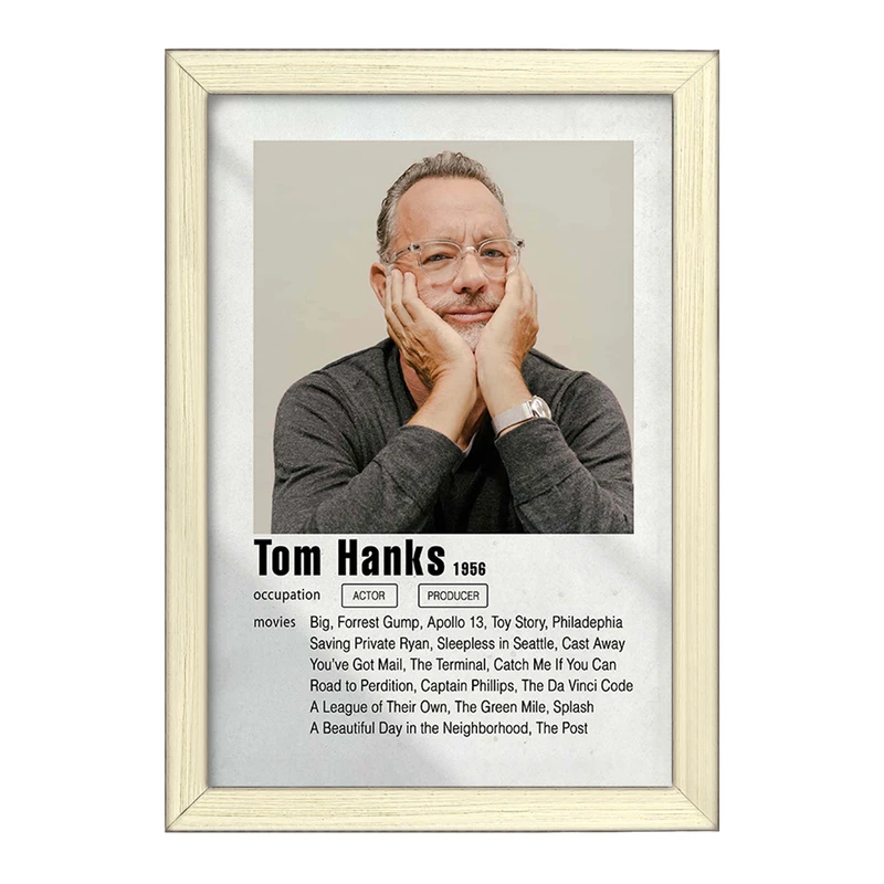 تابلو خندالو طرح تام هنکس (Tom Hanks) کد F11203