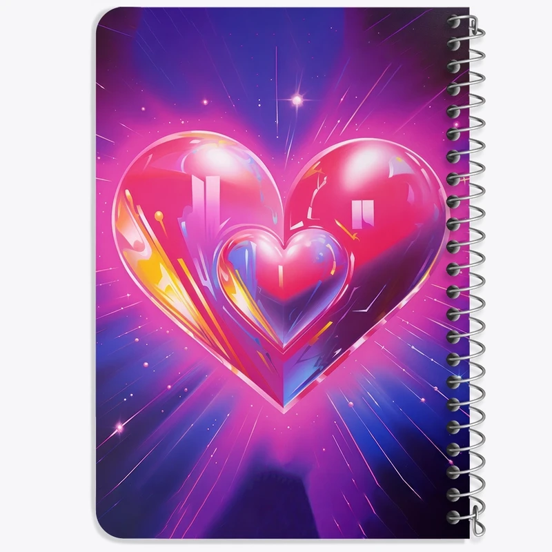 دفتر یادداشت 50 برگ خندالو طرح قلب مینیمال کد F3201