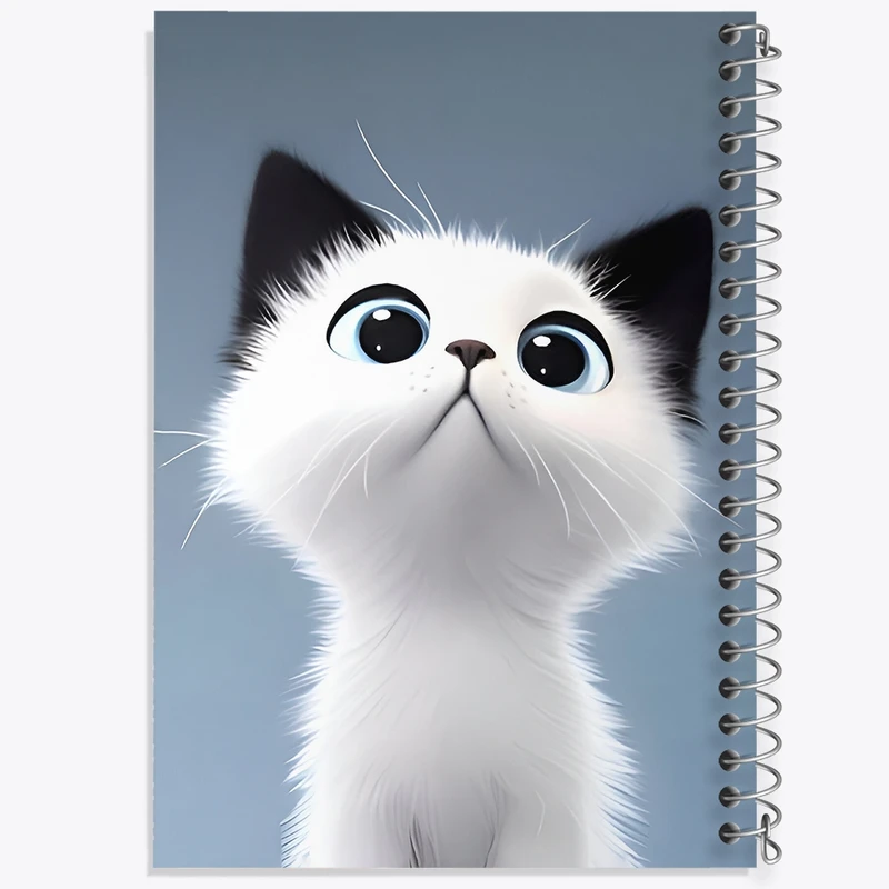 دفتر ژورنال نویسی 50 برگ خندالو مدل نقطه ای طرح گربه (Cat) کد F4884