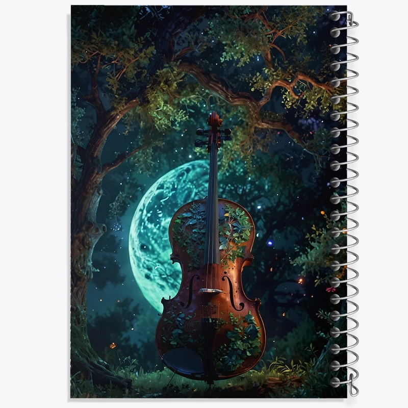 دفتر طراحی 50 برگ خندالو طرح ویولن کد F12562