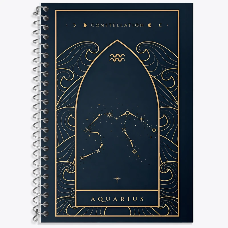 دفتر زبان دوخط 50 برگ خندالو طرح ماه تولد بهمن کد F10883