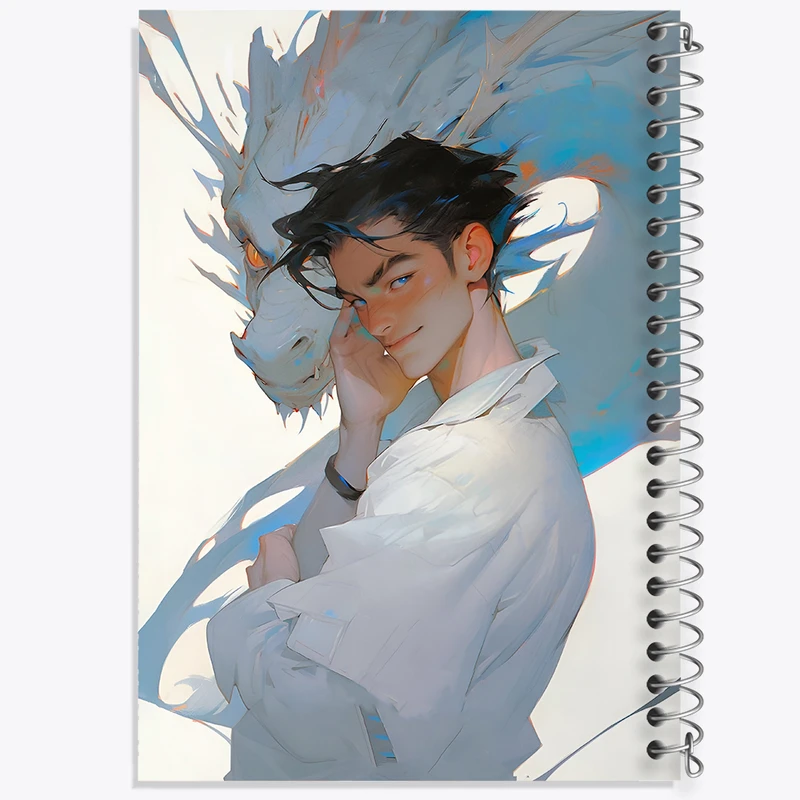 دفتر مشق 50 برگ خندالو طرح پسر و اژدها کد F3420