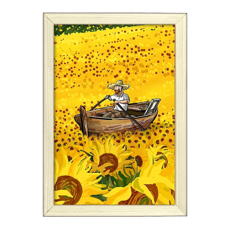 تابلو خندالو طرح ونسان ونگوگ کد F5077