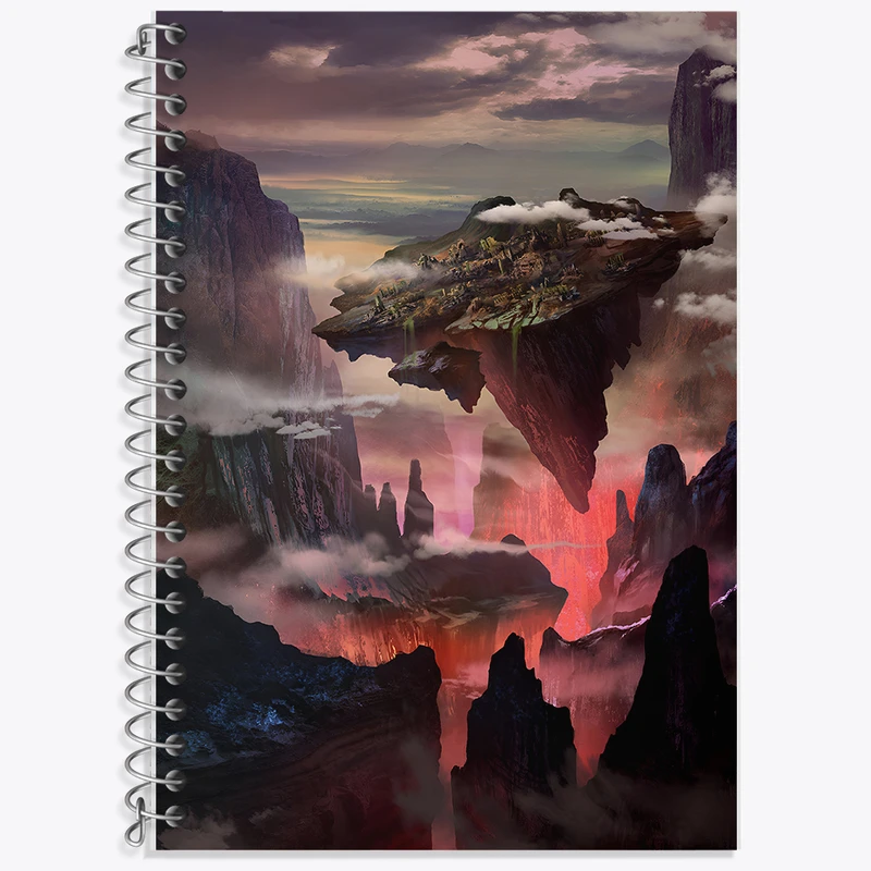 دفتر نت موسیقی 50 برگ خندالو طرح کوه های آتشقشانی کد F12515