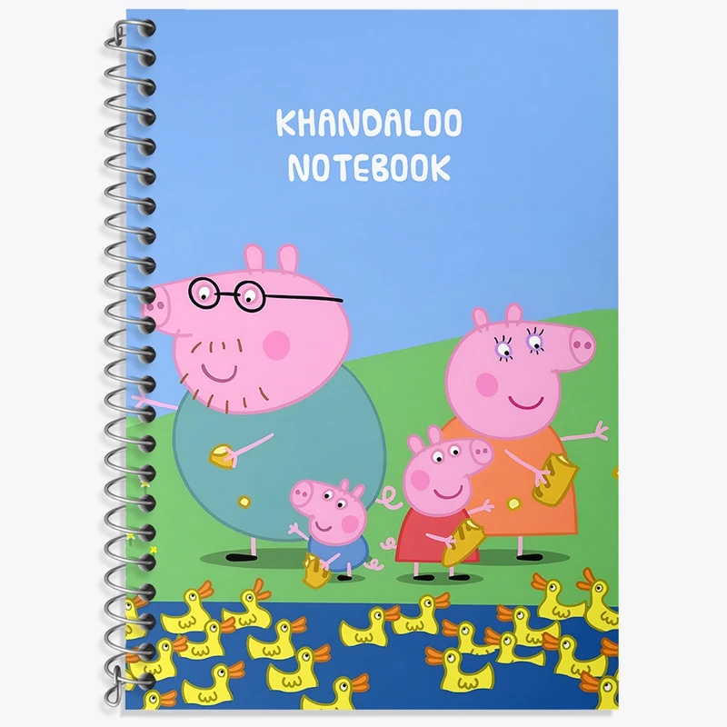 دفتر زبان 50 برگ خندالو مدل سه خط طرح انیمیشن پپا پیگ (Peppa Pig) کد N9242