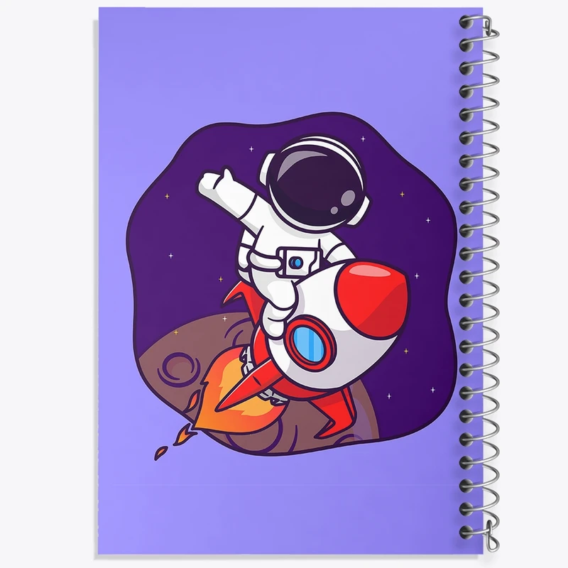 دفتر طراحی 50 برگ خندالو طرح فضانورد کد 25118