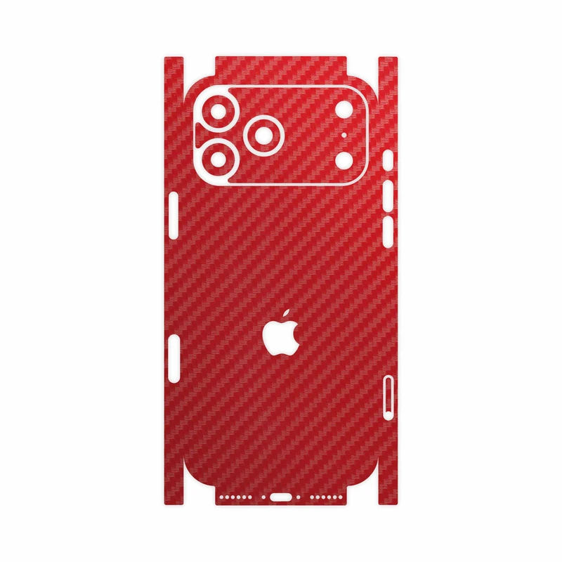 برچسب پوششی ماهوت مدل Red-Fiber-FullSkin مناسب برای گوشی موبایل اپل iPhone 17 Pro Max