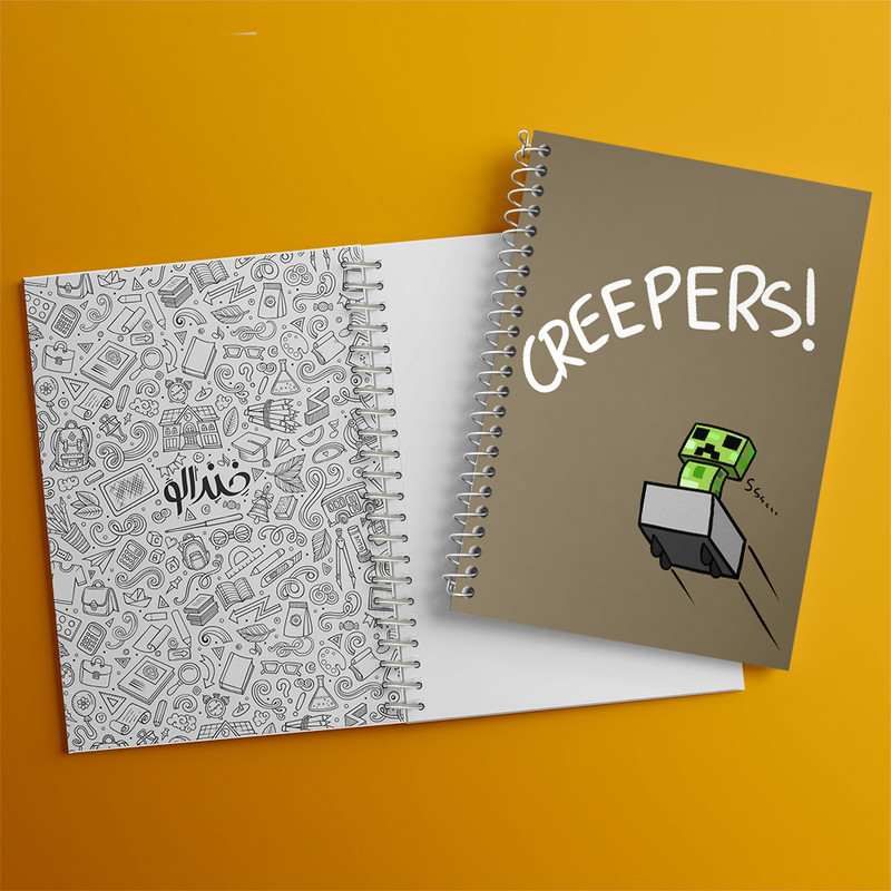 دفتر مشق 100 برگ خندالو طرح ماینکرافت (Minecraft) کد F3492