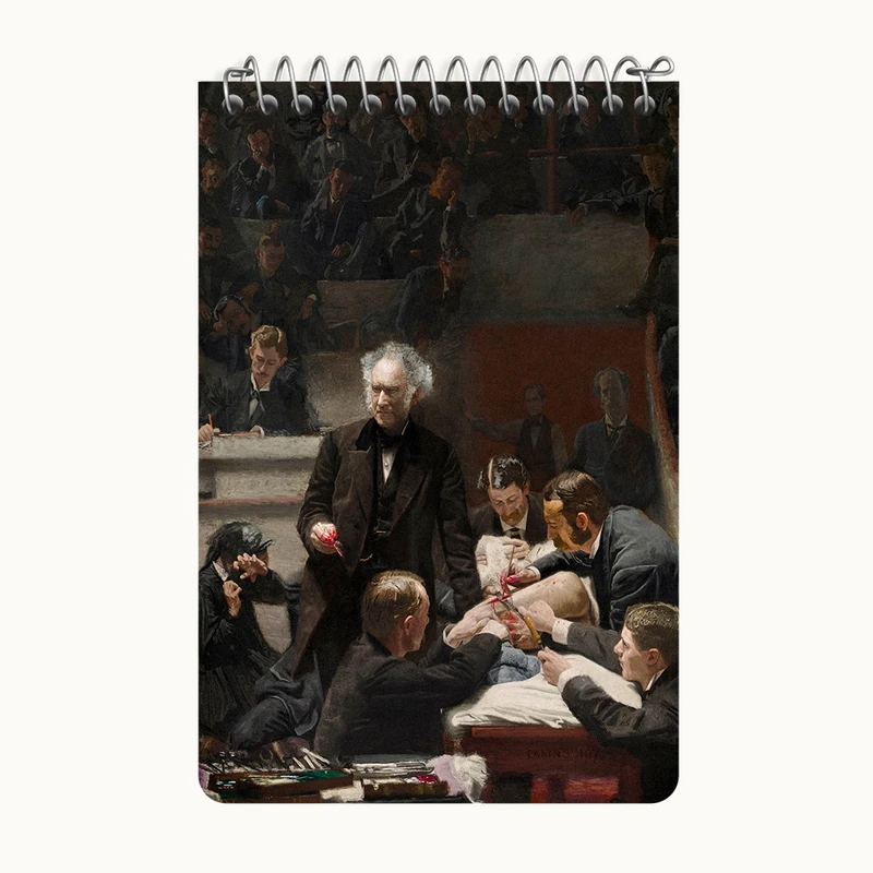 دفتر یادداشت 50 برگ خندالو طرح نقاشی پرتره دکتر ساموئل دی اثر توماس ایکینز کد F12302