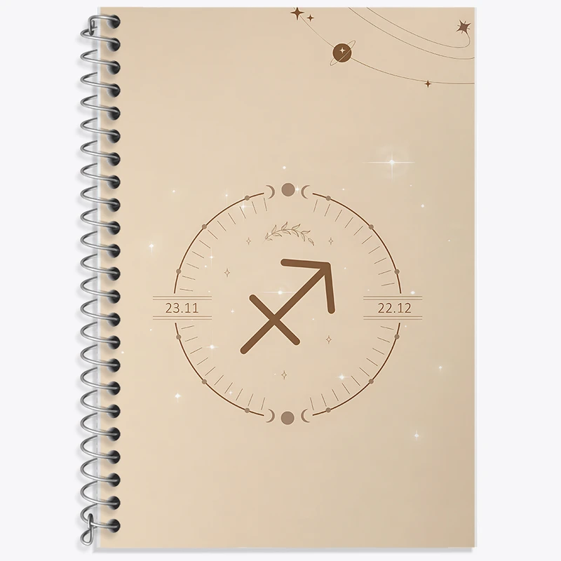 دفتر زبان دوخط 50 برگ خندالو طرح ماه تولد آذر کد F10891