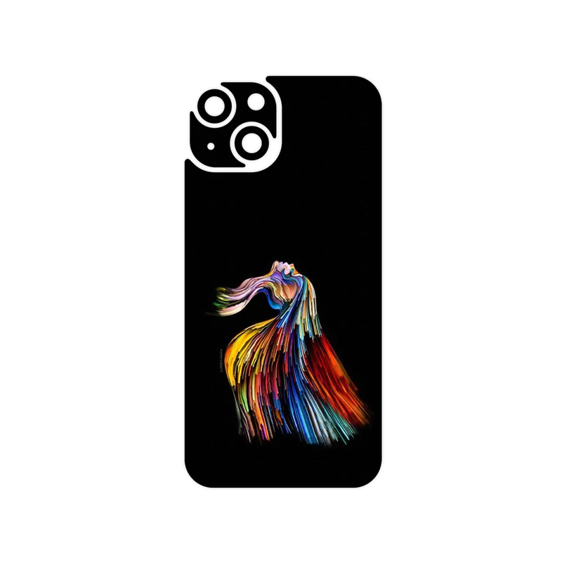 برچسب پوششی ماهوت مدل Rainbow Hair Digital Art مناسب برای گوشی موبایل اپل iPhone 14