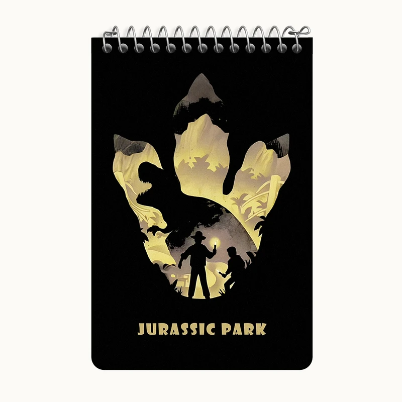 دفتر یادداشت 50 برگ خندالو طرح ژوراسیک (Jurassic Park) کد F13786