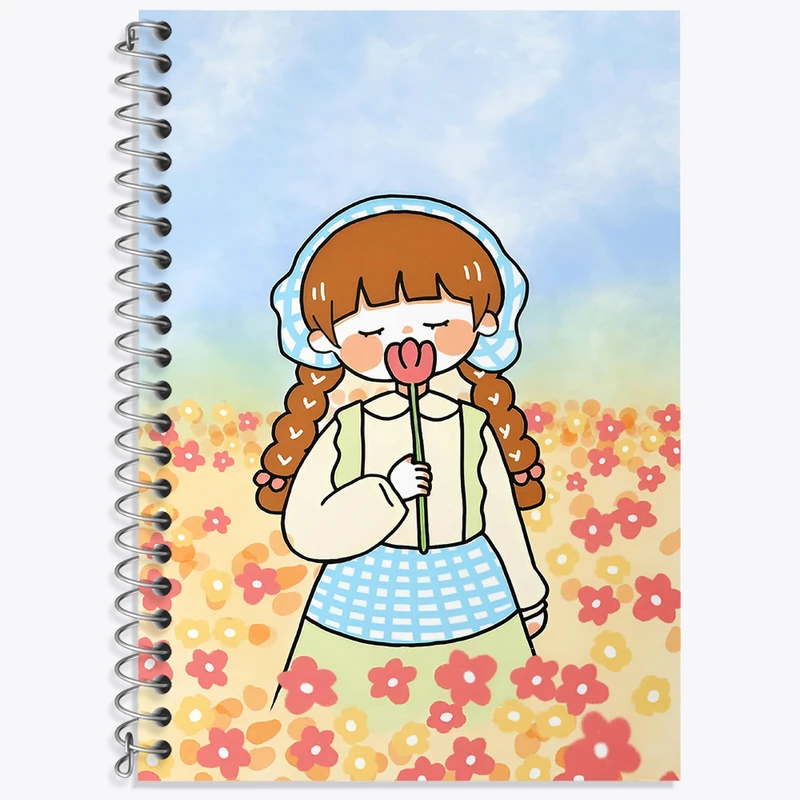 دفتر زبان دوخط 50 برگ خندالو طرح دخترانه کد F4911