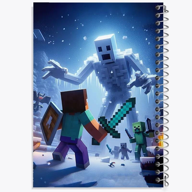 دفتر طراحی 50 برگ خندالو طرح ماینکرافت (Minecraft) کد F3538