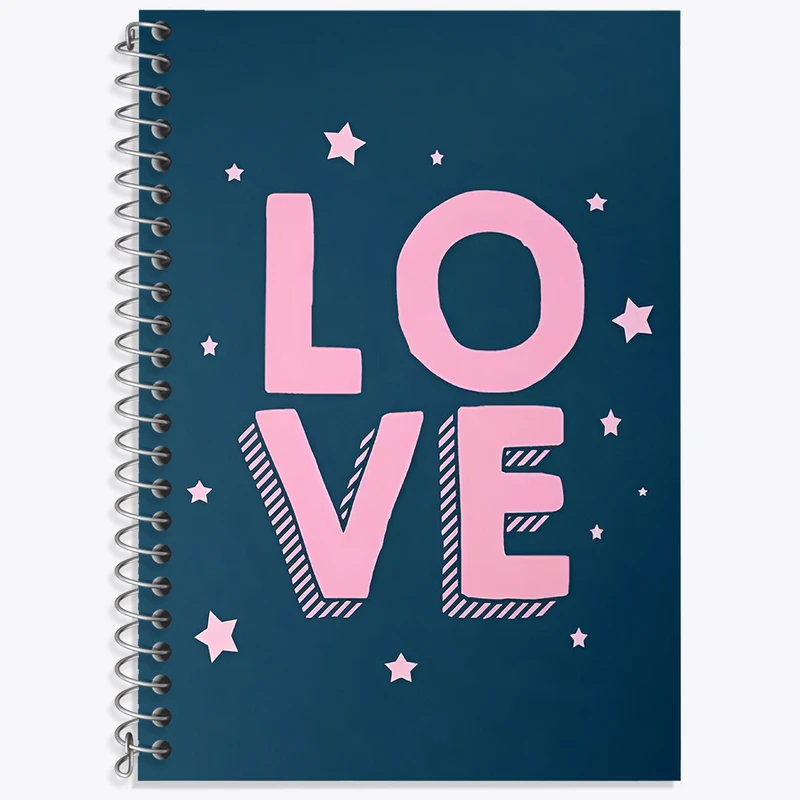 دفتر زبان 50 برگ خندالو مدل دو خط طرح Love کد N6029