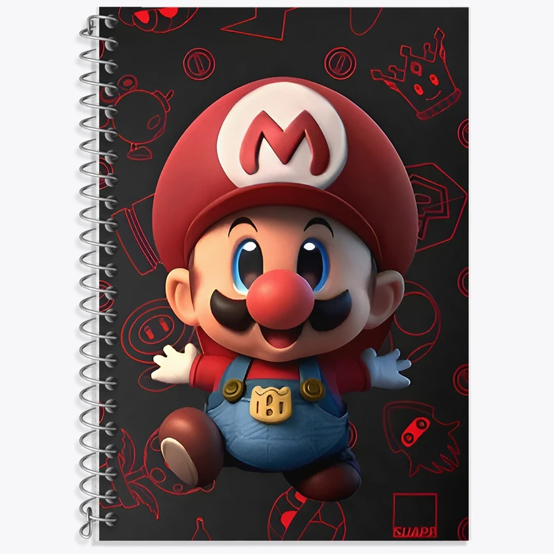 دفتر لغت 50 برگ خندالو طرح سوپر ماریو (Super Mario) کد F9580