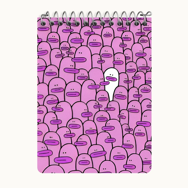 دفتر یادداشت 50 برگ خندالو طرح پترن اردکی کد N7083