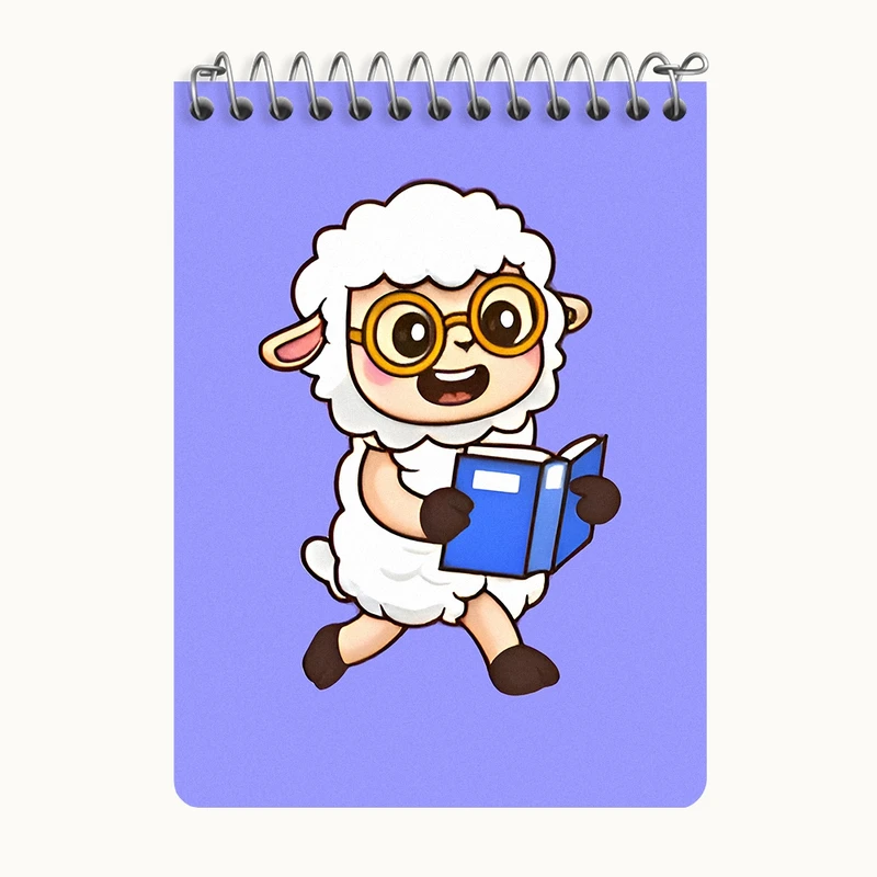 دفتر یادداشت 50 برگ خندالو طرح گوسفند درس خون کد N6762