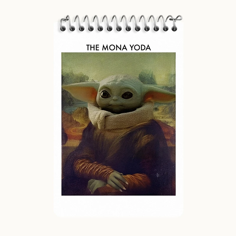 دفتر یادداشت 50 برگ خندالو طرح بیبی یودا کد F4091