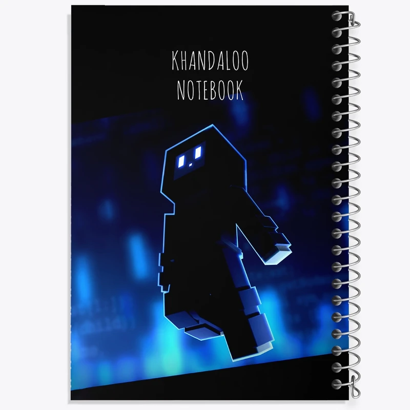 دفتر ژورنال نویسی 50 برگ خندالو مدل نقطه ای طرح بازی ماینکرافت (Minecraft) کد N8761