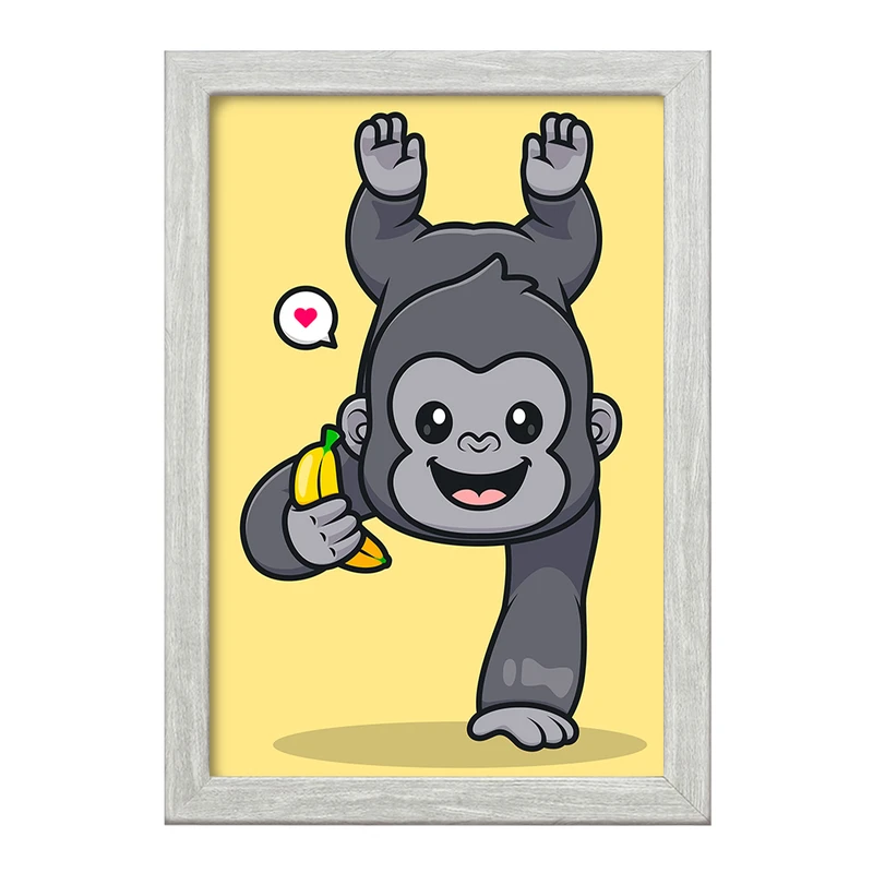 تابلو خندالو طرح حیوانات بامزه گوریل کد 29714
