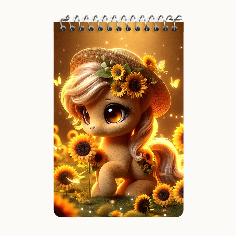 دفتر یادداشت 50 برگ خندالو طرح اسب کیوت کد F5457