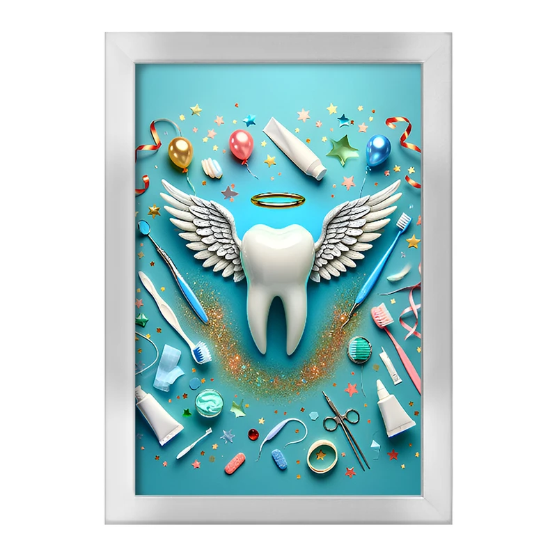 تابلو خندالو طرح دندان و دندان پزشکی کودکانه کد F9820