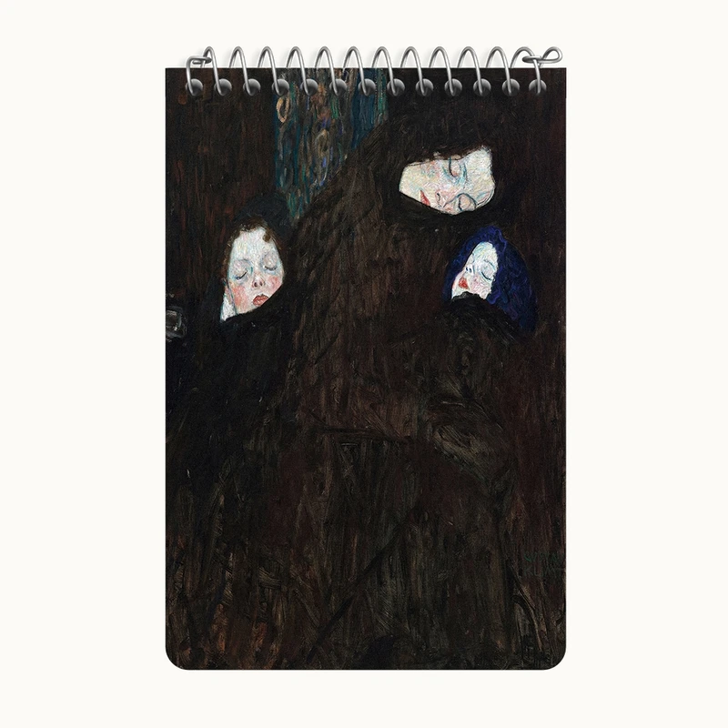 دفتر یادداشت 50 برگ خندالو طرح نقاشی مادر با فرزندان اثر گوستاو کلیمت کد F12493