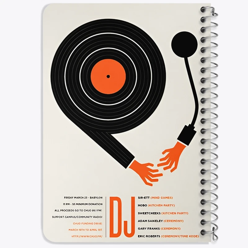 دفتر یادداشت 50 برگ خندالو طرح DJ کد F7440