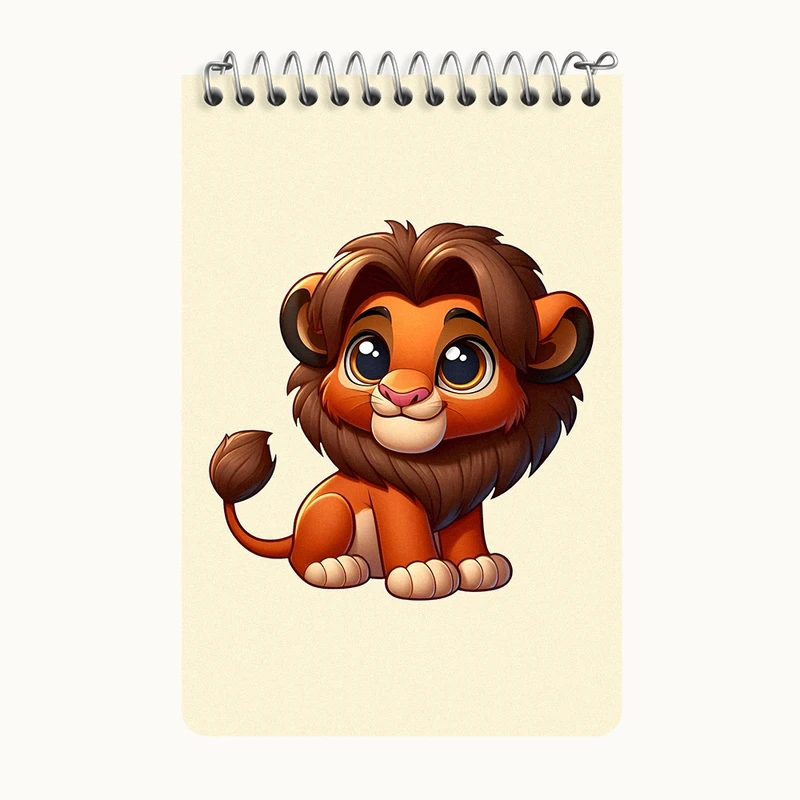 دفتر یادداشت 50 برگ خندالو طرح شیر کد F7490