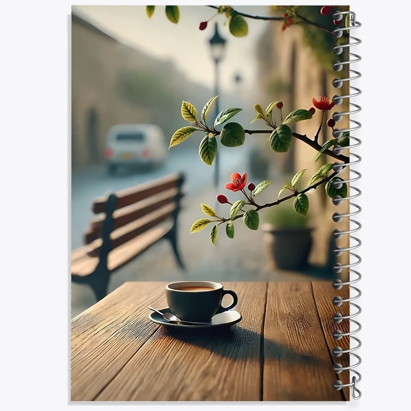 دفتر ژورنال نویسی 50 برگ خندالو مدل نقطه ای طرح فنجون قهوه کد F10927