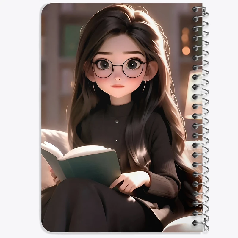 دفتر یادداشت 50 برگ خندالو طرح دخترانه کد F7849