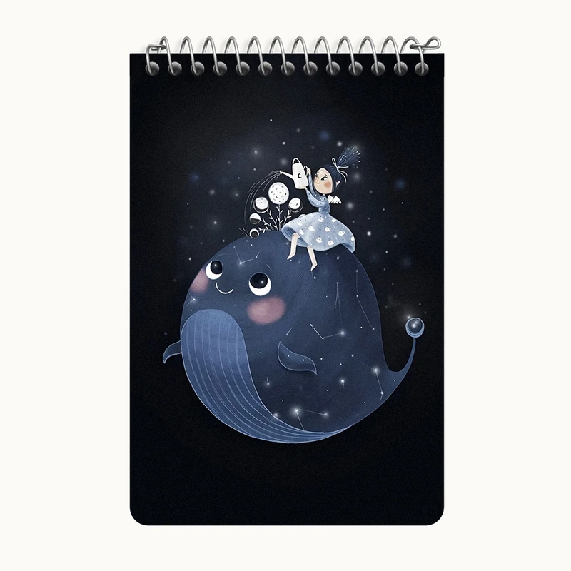 دفتر یادداشت 50 برگ خندالو طرح وال و دختر کد F4889