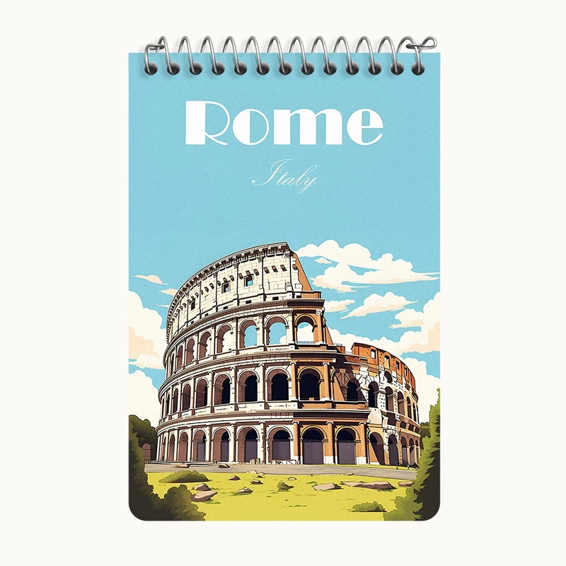 دفتر یادداشت 50 برگ خندالو طرح رم ایتالیا کد F4832