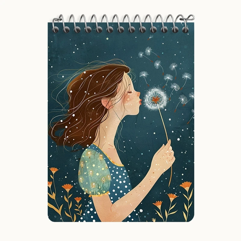 دفتر یادداشت 50 برگ خندالو طرح دخترانه فانتزی کد N7444