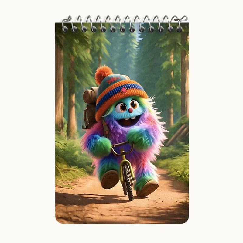 دفتر یادداشت 50 برگ خندالو طرح هیولای کیوت کد F6282