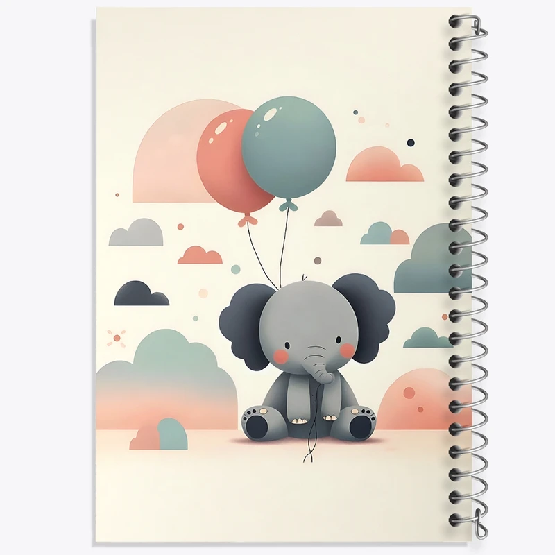 دفتر طراحی 50 برگ خندالو طرح فیل کوچولو کد N5570