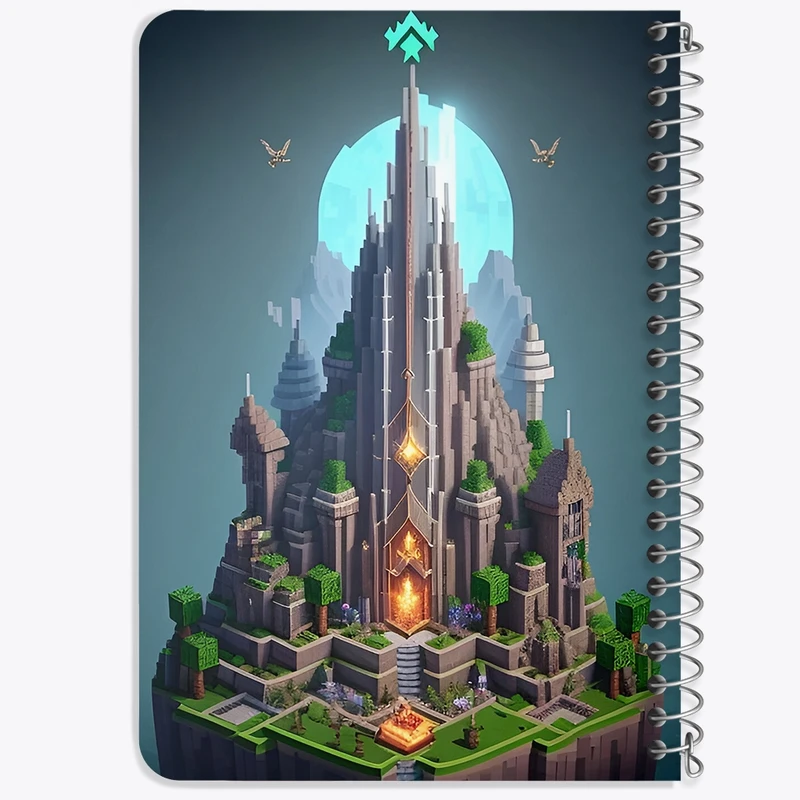 دفتر یادداشت 50 برگ خندالو طرح ماینکرافت (Minecraft) کد F3522